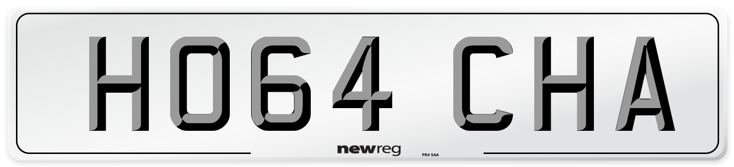 HO64 CHA Number Plate from New Reg